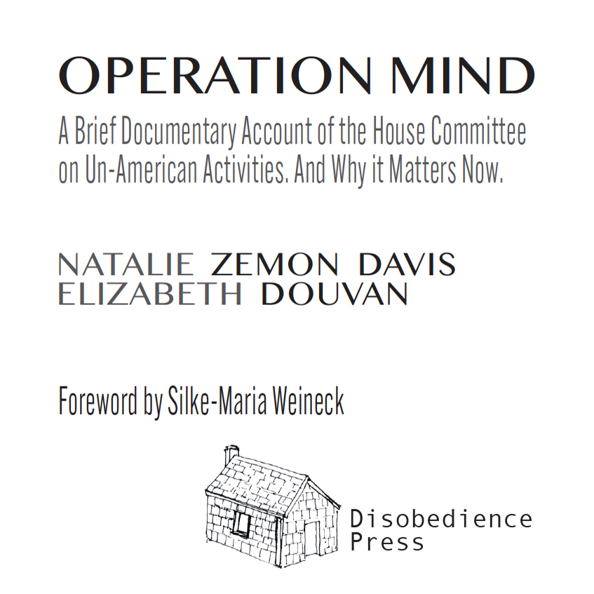 Thoreau house. Cover of Operation Mind, by Natalie Zemon Davis and Elizabeth Douvan.